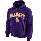 Men's Albany Great Danes Midsize Arch Pullover Hoodie - Purple,baseball caps,new era cap wholesale,wholesale hats